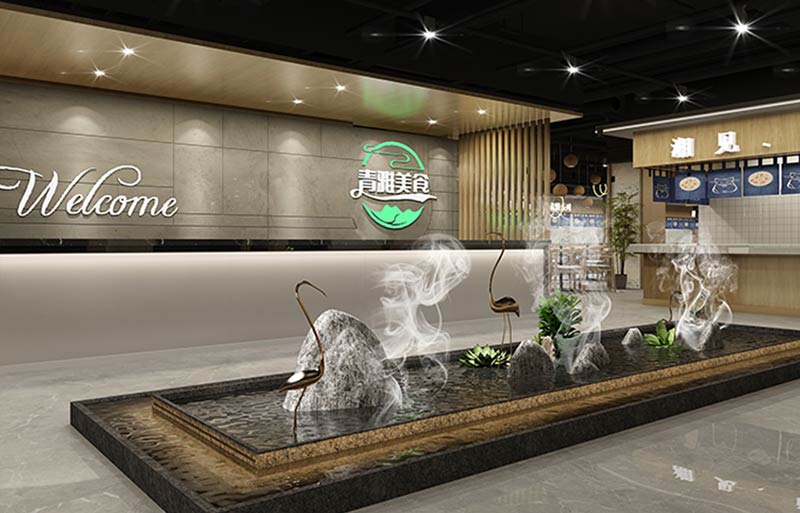 北京青雅美食城餐飲設(shè)計裝修-1
