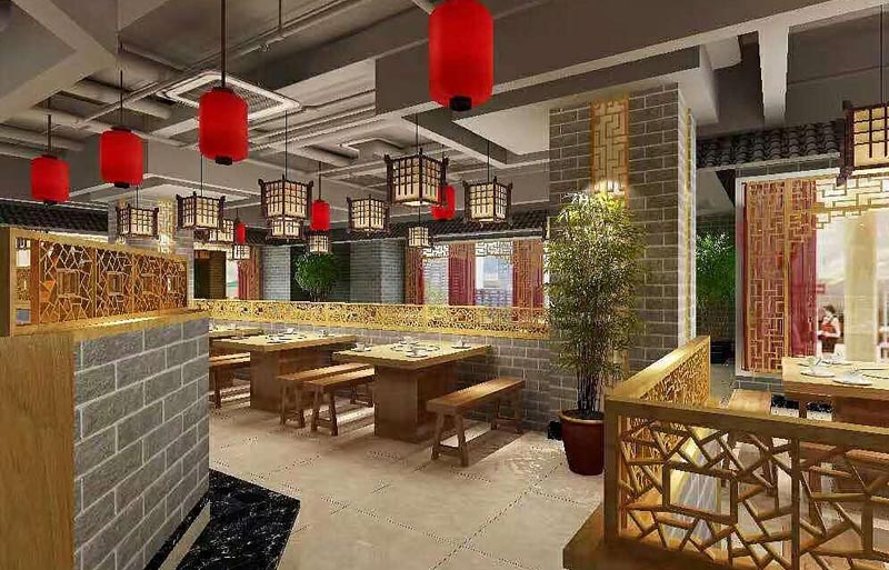 蜀劍門火鍋店餐位設(shè)計(jì)